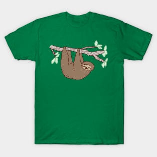 Sloth Climbing a Tree Branch T-Shirt